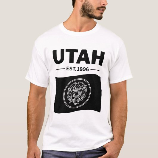 アメリカ ユタ州の旗 Tシャツ (正面)