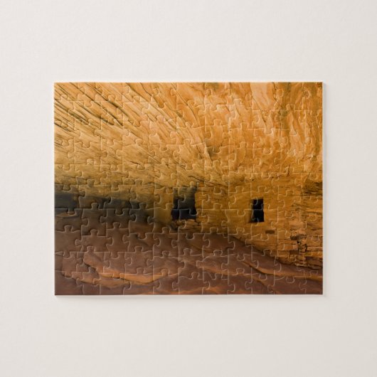 アメリカ、ユタ、シダーメサ、ミュールキャニオン。砂岩 ジグソーパズル (横)