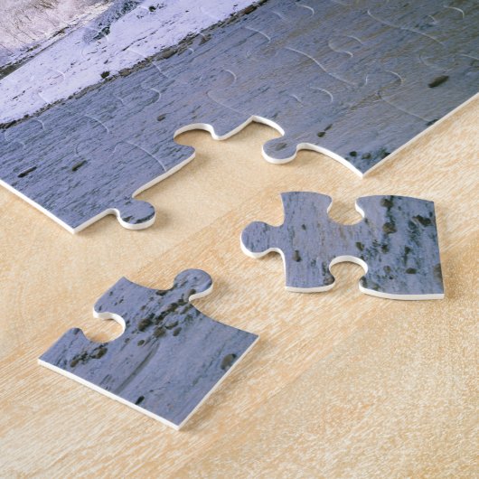 アメリカ、ユタ、ジオンNP。峡谷を新しい雪が覆う ジグソーパズル (側面)