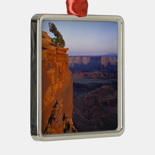 アメリカ、ユタ、デッド·ホース·ポイントSP.ライトの回転が遅い メタルオーナメント (右)