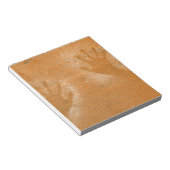 アメリカ・ユタ・ピクトグラフ砂岩の手プリント ノートパッド (アングル)