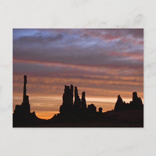 アメリカ、ユタ、モニュメントバレー国立公園。2 ポストカード (正面)