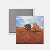 アメリカ、ユタ、モニュメントバレー。風が作る マグネット (正面/裏面)