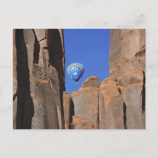 アメリカ、ユタ、モニュメント·バレー。虹の熱風 ポストカード (正面)