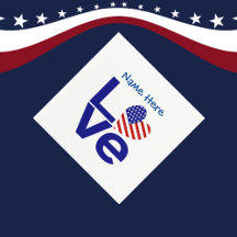 アメリカ ラブ フラッグ ブルー カスタマイズ パーティー コクテイル