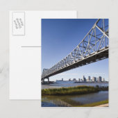 アメリカ、ルイジアナ州、ニューオーリンズ。からのスカイライン ポストカード (正面/裏面)