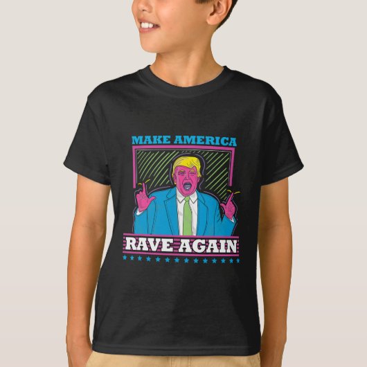 アメリカ レイブ アゲイン 面白い トランプ EDM Tシャツ1 Tシャツ (正面)