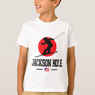 アメリカ ロッキー山脈 ジャクソンホール スキーリゾート Tシャツ