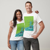 アメリカ ロードアイランド州の地図 Tシャツ (ユニセックス)