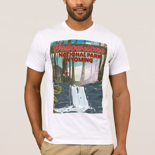 アメリカ ワイオミング州 イエローストーン国立公園 Tシャツ (正面)