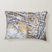 アメリカ、ワイオミング、ボブキャット アクセントクッション (裏面)