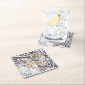 アメリカ、ワイオミング、ボブキャット スクエアペーパーコースター (インサイチュ)