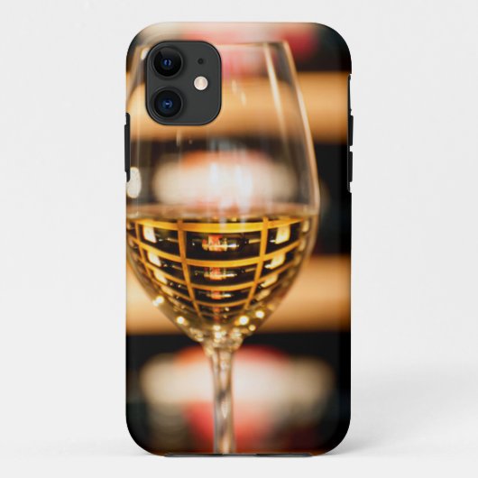 アメリカ、ワシントン州、ウォラウォラ。ワイングラス Case-Mate iPhoneケース (裏面)