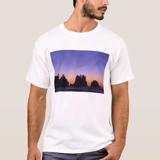 アメリカ, ワシントン州, オリンピック国立公園, シシ海岸 Tシャツ (正面)