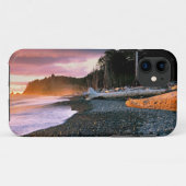 アメリカ、ワシントン州、オリンピック国立公園。波が打ち寄せる Case-Mate iPhoneケース (裏面(横))