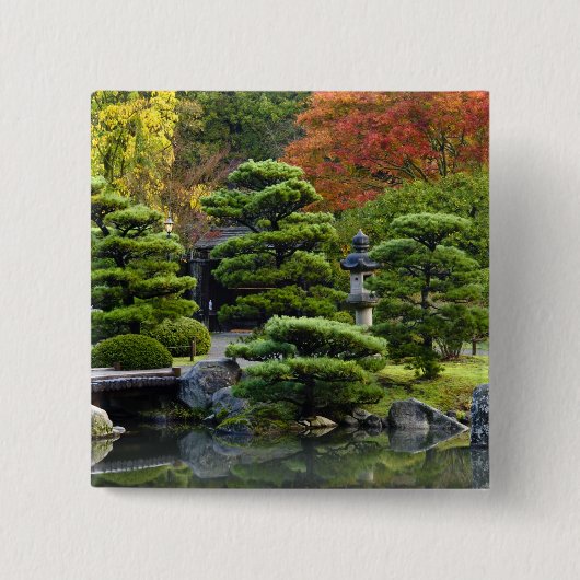 アメリカ, ワシントン州, シアトル, アーボレタム, 日本庭園 缶バッジ (正面)