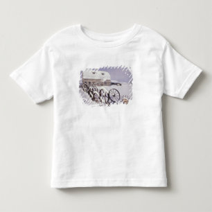 アメリカ, ワシントン州, ユニオンタウン, 白い納屋と トドラーTシャツ