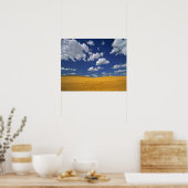 アメリカ、ワシントン州、Colfax。熟した大麦が合う ポスター (キッチン)