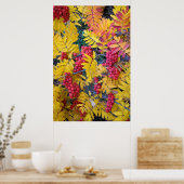 アメリカ、ワシントン、ウエスタンマウンテンアッシュ、オカノガン ポスター (キッチン)