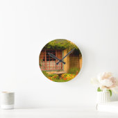 アメリカ、ワシントン、ウッドインビル、ハーファーム ラウンド壁時計 (ホーム)