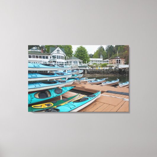 アメリカ、ワシントン、サンフアン諸島 キャンバスプリント (正面)