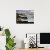 アメリカ、ワシントン、サンフアン諸島。波の衝突 ポスター (ホームオフィス)