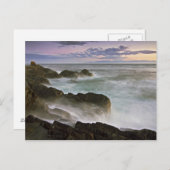 アメリカ、ワシントン、サンフアン諸島。波の衝突 ポストカード (正面/裏面)