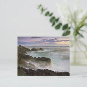 アメリカ、ワシントン、サンフアン諸島。波の衝突 ポストカード (スタンド正面)