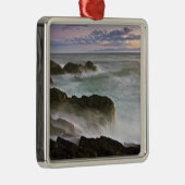 アメリカ、ワシントン、サンフアン諸島 波の衝突 メタルオーナメント (右)