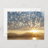 アメリカ、ワシントン、シーベック。夕日 ポストカード (正面/裏面)