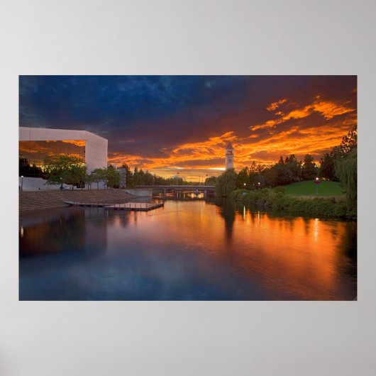 アメリカ、ワシントン、スポケーン、リバーフロントパーク ポスター (正面)