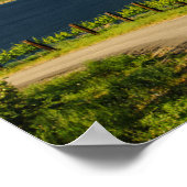 アメリカ、ワシントン、チェラン湖。ブドウ畑 ポスター (角)