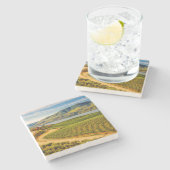 アメリカ、ワシントン、チェラン湖。ベンソンヴィンヤード ストーンコースター (横)