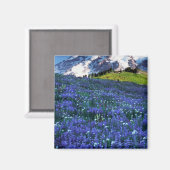 アメリカ、ワシントン、レイニア山国立公園。山 マグネット (正面/裏面)