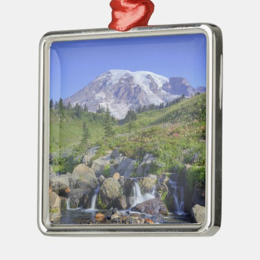 アメリカ、ワシントン、レイニエ山NP、レイニエ山と2 メタルオーナメント (左)