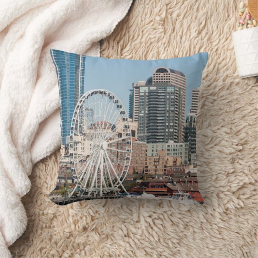 アメリカ、ワ、シアトル。アルゴジーハーバークルーズボート クッション (ブランケット)