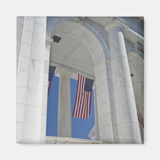 アメリカ、ヴァ、アーリントン。アメリカ国旗つる マグネット (正面)