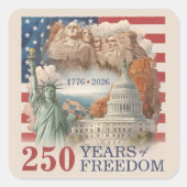 アメリカ ヴィンテージ アメリカの準サンティネル 250周年 スクエアシール (正面)