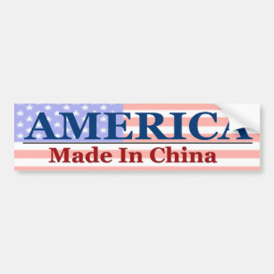 アメリカ-中国製 バンパーステッカー