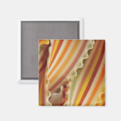 アメリカ。乾燥した虹のパスタ麺のクローズアップ。 マグネット (正面/裏面)