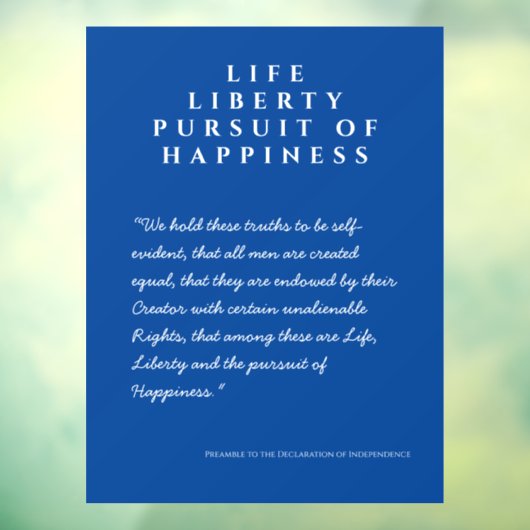 アメリカ：人生と自由と幸福の追求ウィンドウC ウィンドウサイン (シート3)