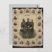 アメリカ🎖️⚔️南北戦争ヒーロー壮観 ポストカード (正面/裏面)