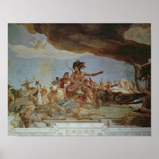 アメリカ、四大陸の一つ ポスター (正面)