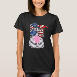 アメリカ 国旗 ネコ バブルガム サングラス 7月4日 Tシャツ