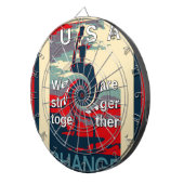 アメリカ 変化: より強く 一緒に ユニティ デザイン ダーツボード (正面右)