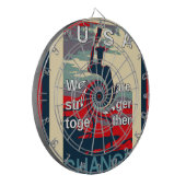 アメリカ 変化: より強く 一緒に ユニティ デザイン ダーツボード (正面左)