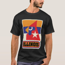 アメリカ - 州 - イリノイ州 Tシャツ