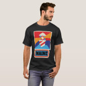 アメリカ - 州 - メイン州 Tシャツ (正面フル)