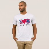 アメリカ。平和。愛。自由。Tシャツ Tシャツ (正面フル)