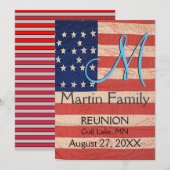 アメリカ 愛に満ちた 再会 ファブ カラフル 招待状 (正面/裏面)